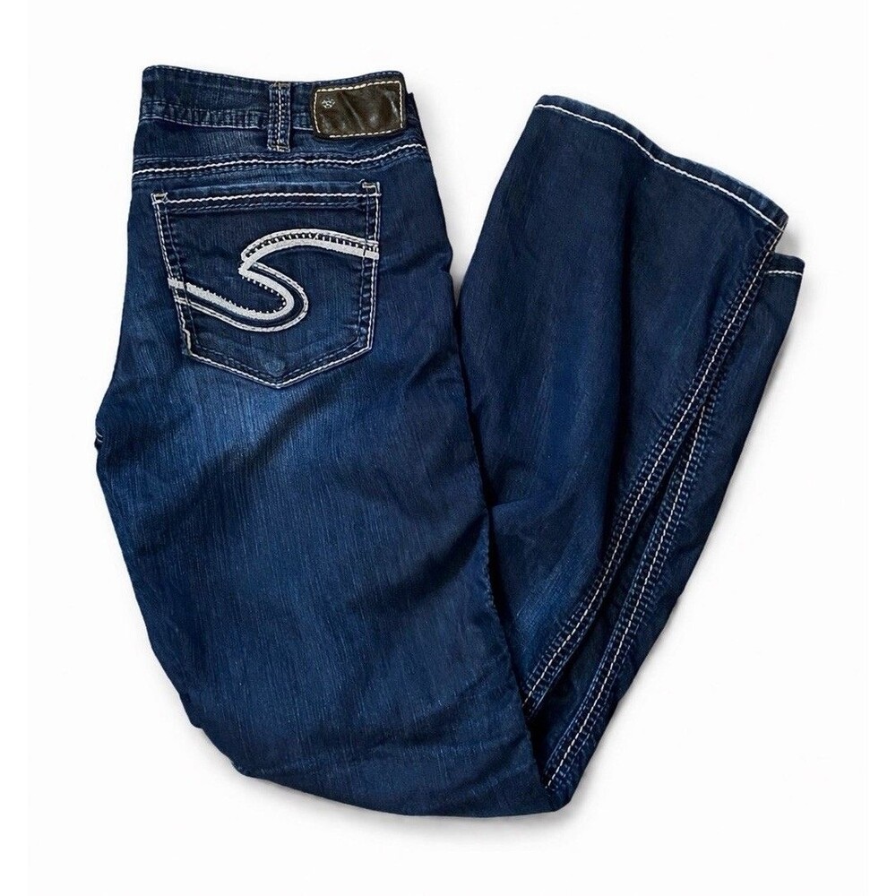 Silver Jeans Frances Bootcut Jeans Womens 30x31 Dark Wash Stretch Denim